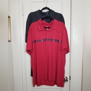GEORGE 2XL bundle gray red short sleeve polo golf shirts button neck collar